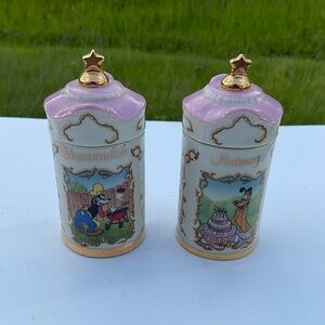 “New” (Set Of 2) Lenox Disney Spice Jars (GOOFY/Horseradish)  &  (PLUTO/Nutmeg)